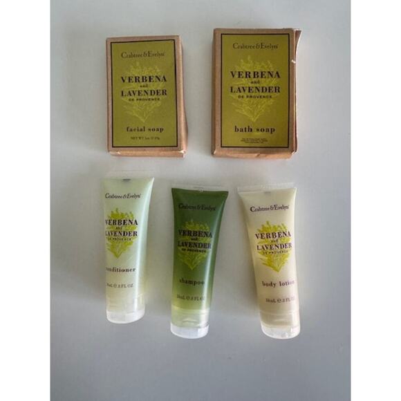 Crabtree & Evelyn Verbena Lavender de Provence 5pc Travel Size Set - Picture 1 of 2